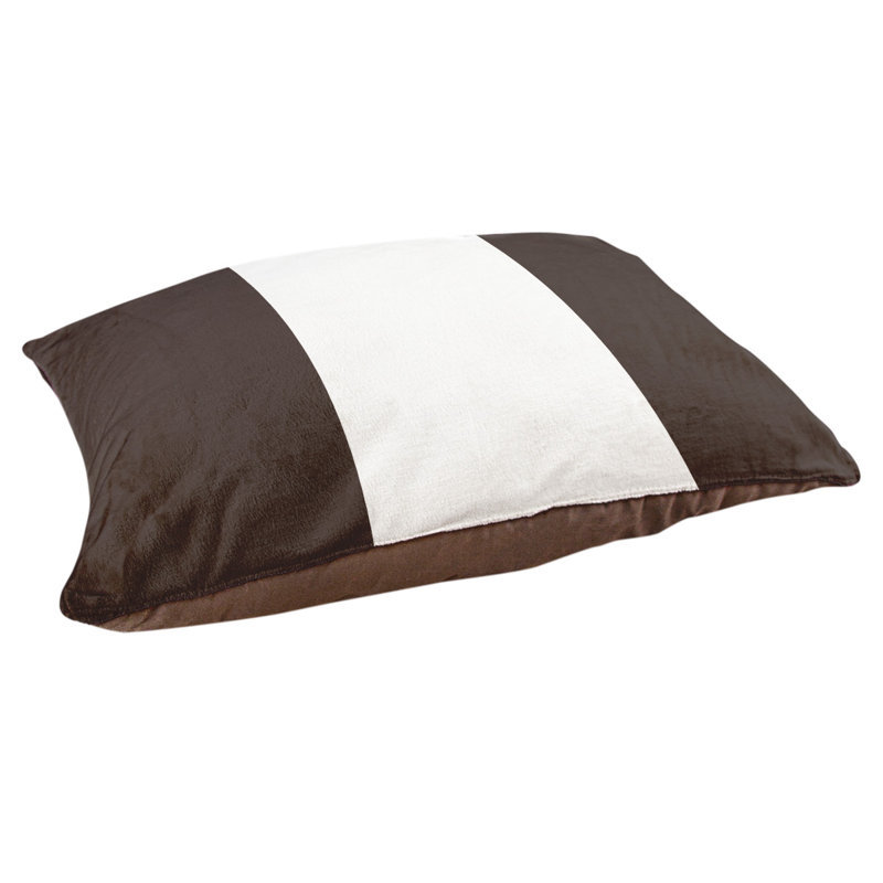 Coussin Cleveland, Petit (l 28 po x P 18 po x H 6 po), Brun / Blanc