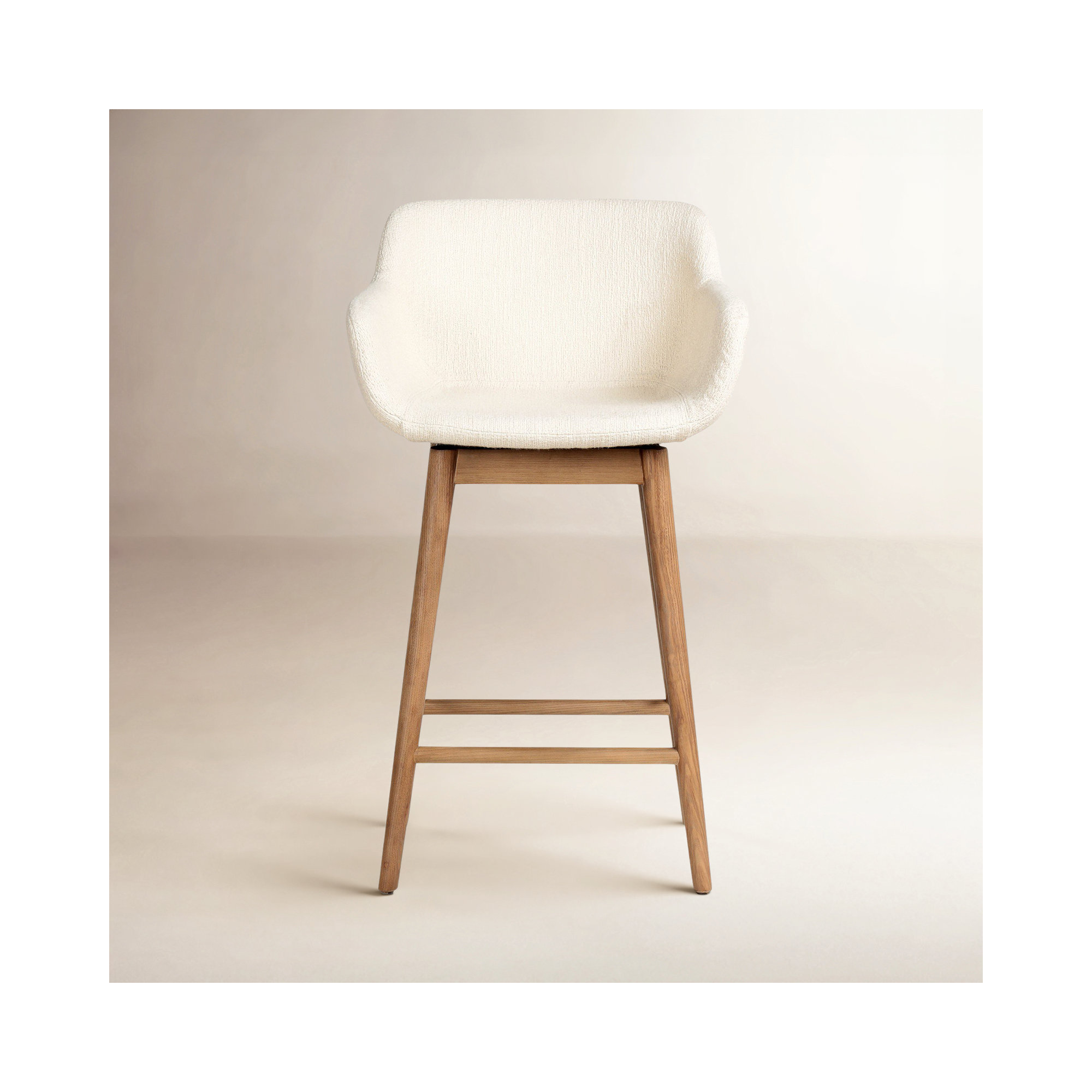 Bahari Swivel Stool-Kerbey Ivory-Counter, Counter Stool (26.50” Seat Height)