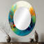 Oshiana orange bleu transparent encre liquide II - miroir mural décoratif en marbre-720769499-720769496