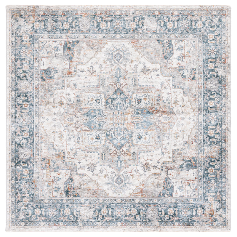 Tapis ivoire / bleu clair Dream 723, Carré 6 pi 7 po