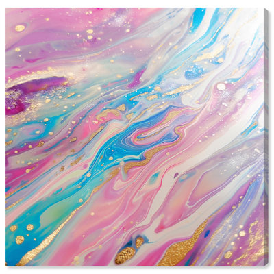 «Galactic Whispers», toile Geode, art abstrait par Art Remedy