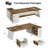 L-Shaped Executive Office Desk with Drawers and File Cabinet-751161850