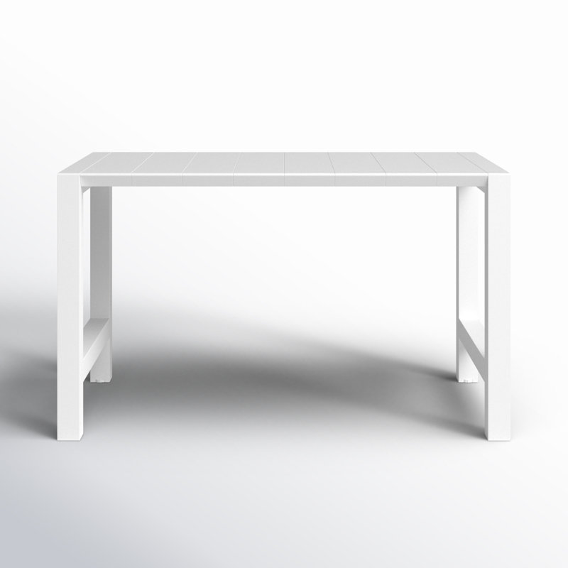 Farrah Rectangular Extendable Outdoor Bar Table , 39 " W 39.37 " D, White