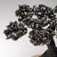 Black Tourmaline Clustered Gemstone Tree On Quartz Point Matrix (The Cleansing Tree) 5"