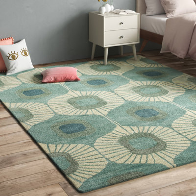 Hemmer Abstract Tufted Wool Area Rug