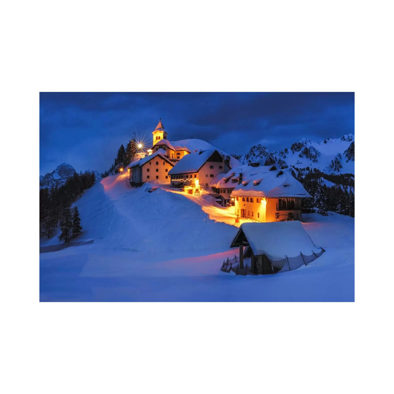 A Blue Night, Monte Santo Di Lussari, Borgo Lussari, Tarvisio, Udine, Italy by Jim Nilsen - Wrapped Canvas Gallery-Wrapped Canvas Giclée