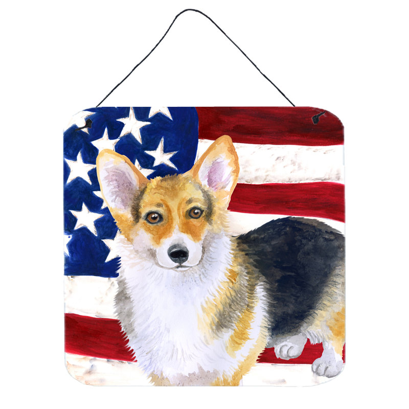 Décoration murale patriotique, Corgi Pembroke