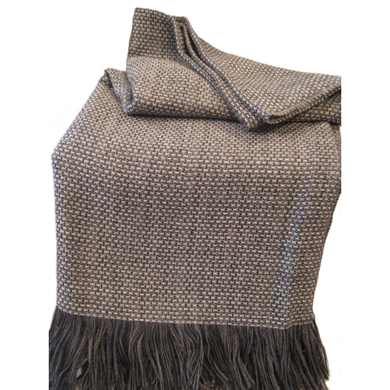 Hand Woven Throw Blanket, Gray
