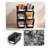 Plastic Stackable Storage Bins, 14.8 x 8.5 x 7.1 inch (6 Pack), Plastic Containers for Organizing and Storage Bins for Closet, Garage, Small Parts, Office Supplies and Other Accessories, Black