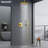 Modern Rainfall Shower System, Ceiling Rain Shower Head with Handheld Spray, Shower Faucet Set-111031161