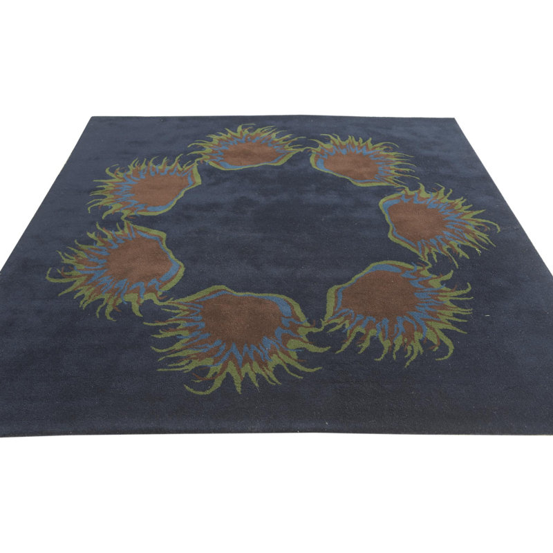 Square Navin Navy Blue Rug