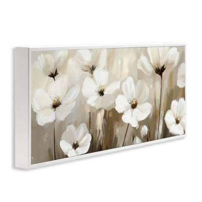 Calming Gentle Florals Framed Giclee, design by Petal Prints Design