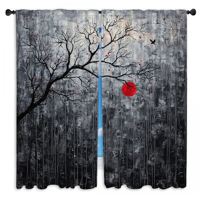 Rideaux de fenêtre d'arbre obscurcissant et obscurcissant - 2 panneaux, 20 po x 60 po - 2 panneaux