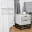 Bartosz 39 cm W Steel Bedside Table