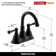 Derengge Centerset 2-Handle  Bathroom Sink Faucet With Plastic Overflow Pop-Up Drian