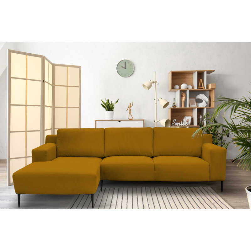 Allynn 3 Seater Corner Sofa , Right facing, Mango