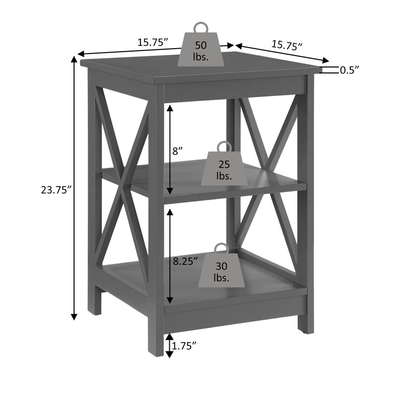 Darek End Table with Storage, Espresso