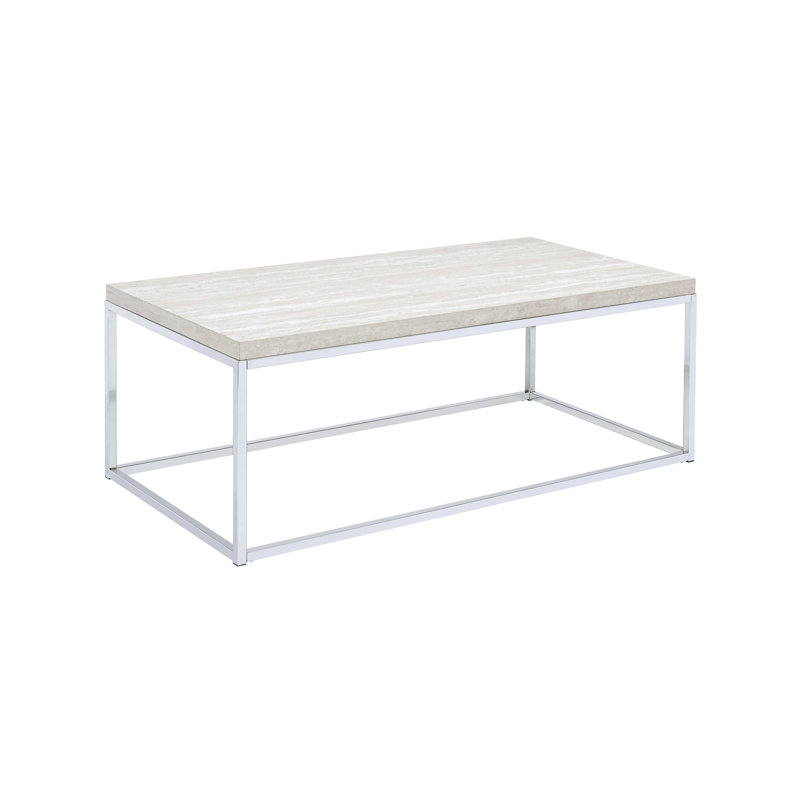 Table basse noire sur noir, Blanc, Argent métallique
