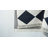 Simple Fresh Square Pattern Non-Slip Bottom Cotton Fabric Retro Senior Black Carpet Fringed Area Rug-641657137