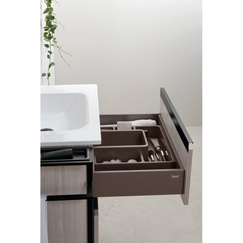 Ensemble de meuble-lavabo simple 29 po Koge, Gris sable