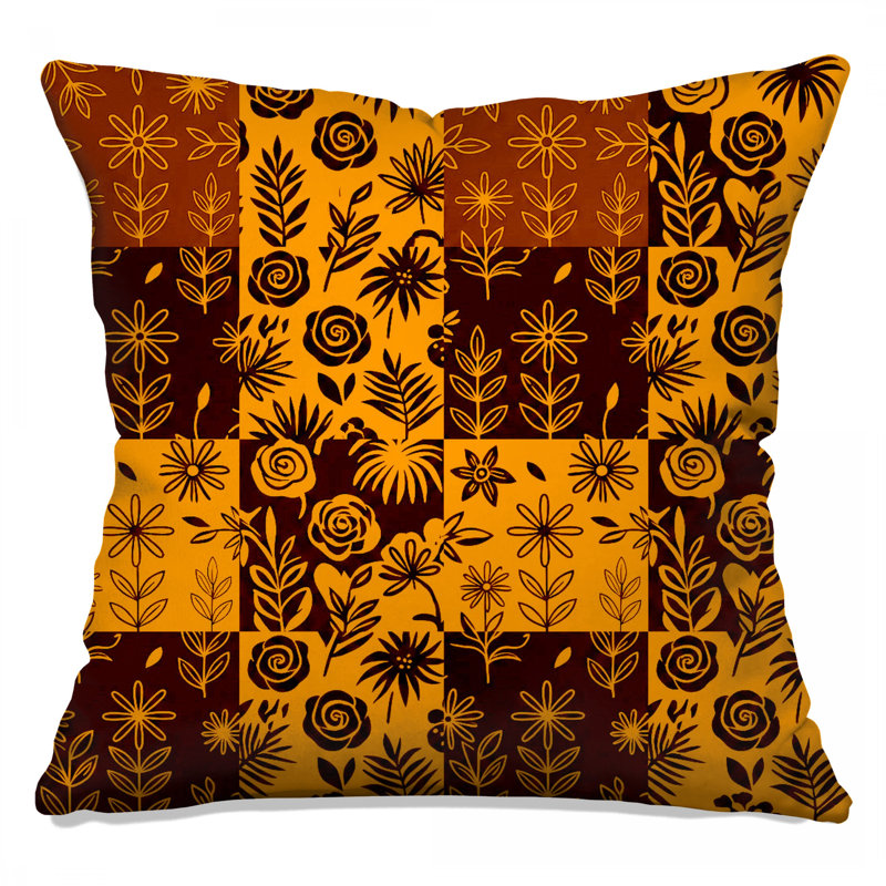 Coussins décoratifs à motif floral, 14 X 14 pouces
