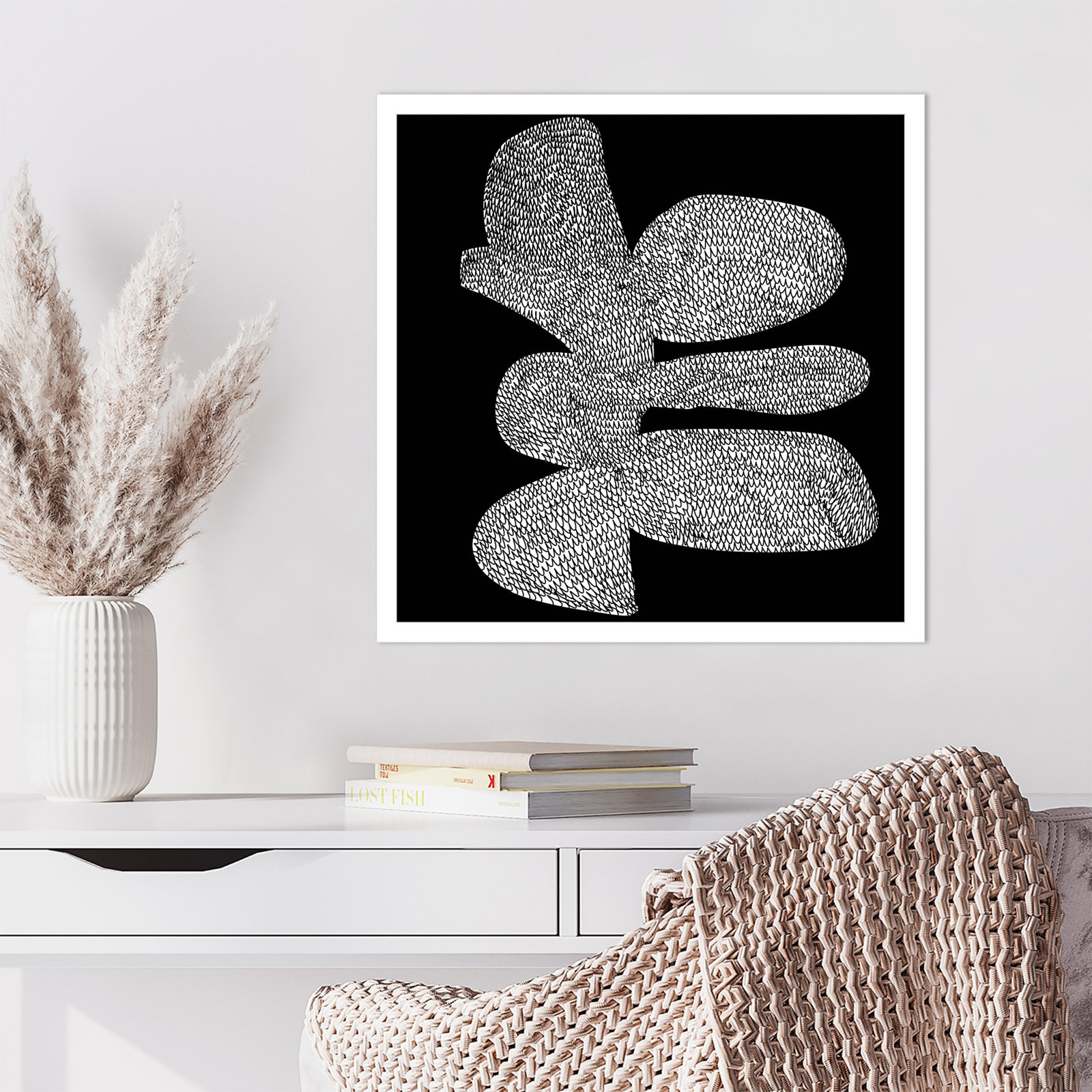 Craft by Dan Hobday, White, 21" H x 21" W