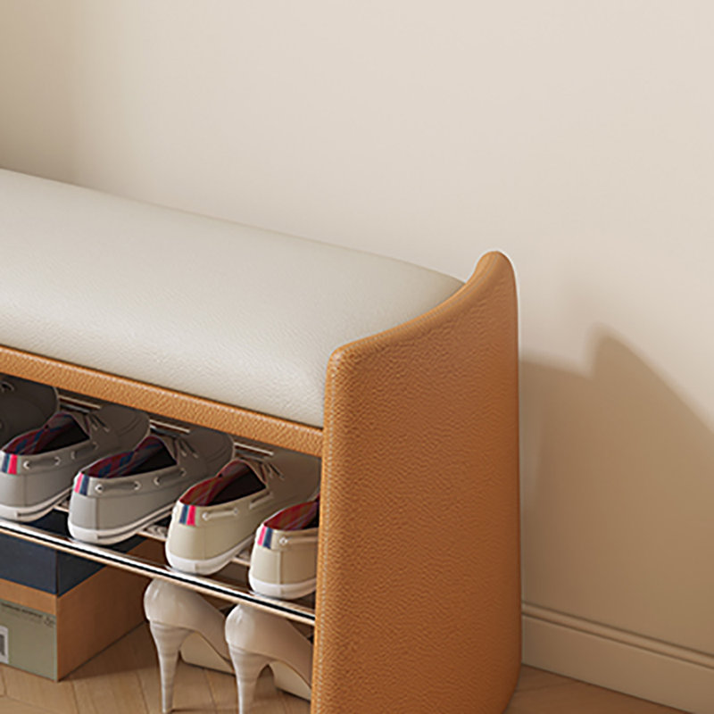 Banc de rangement pour chaussures 31,5 po, Orange