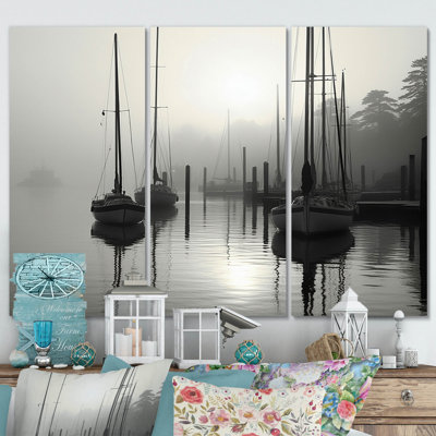 " Boat Misty Harbor " 3 - Pieces