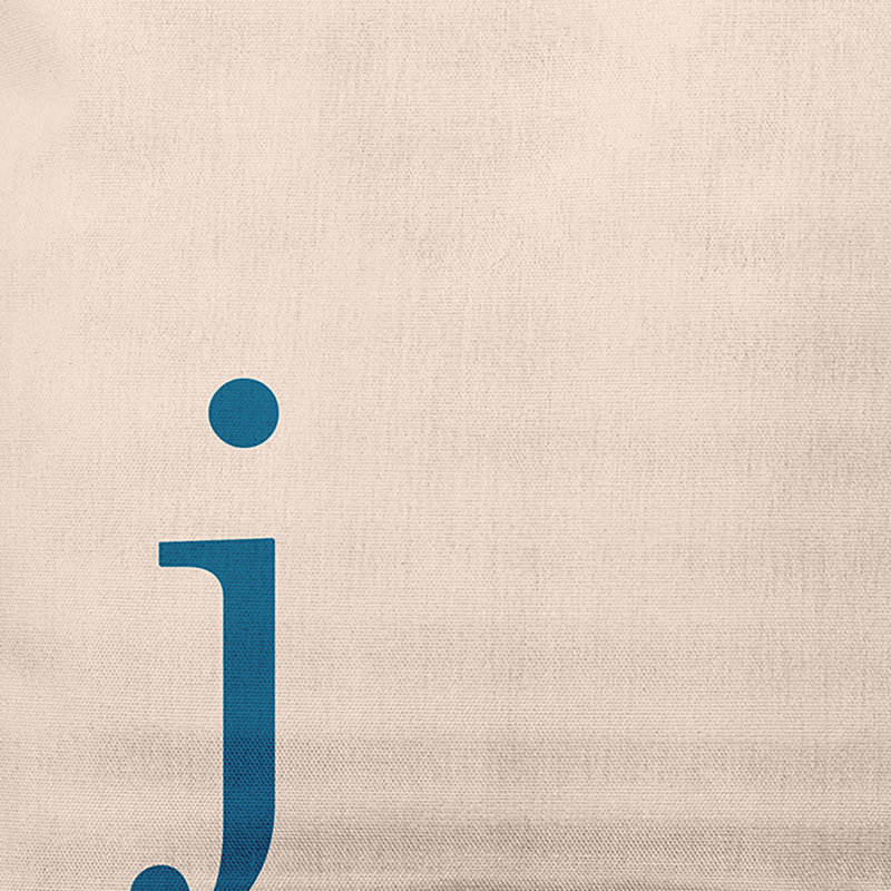 Coussin décoratif intérieur / extérieur Modern Monogram, Beige / bleu