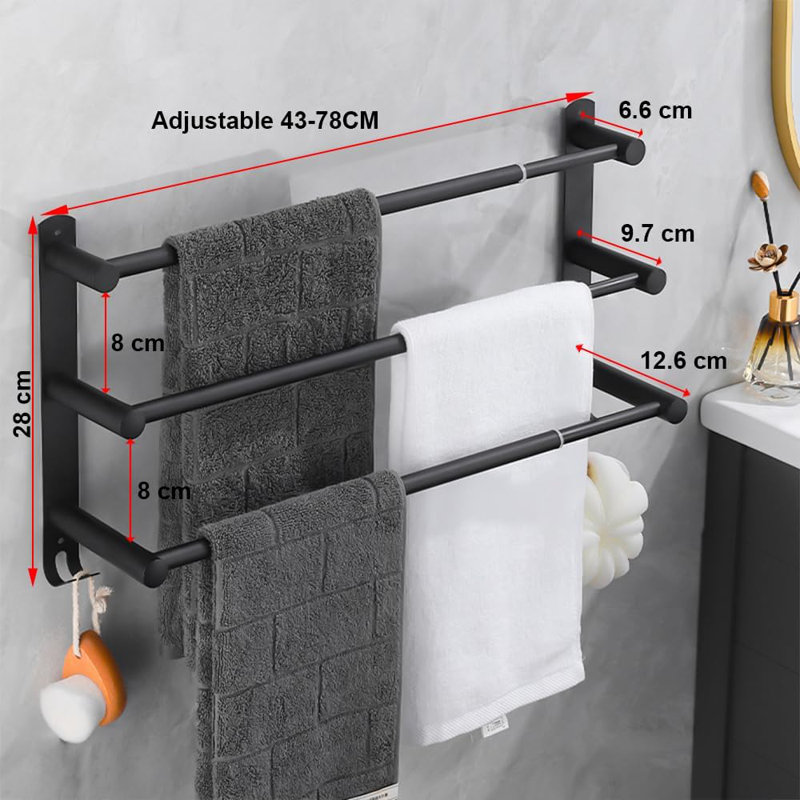 Wall Mounted Required Towel Rack