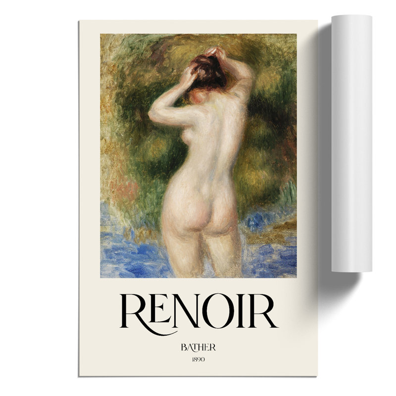 Bather Print by Pierre Auguste Renoir - Frameless Print, 30cm H x 21cm W x 0.1cm D
