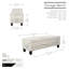 Banc de rangement capitonné en velours Rondre-1247299096
