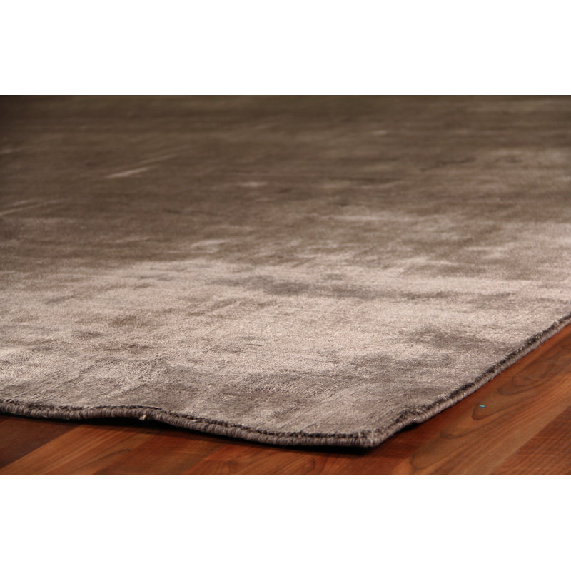Purity Hand Loomed Area Rug in Dark Taupe, Rectangle 9' x 12'