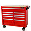 Chariot à outils multifonctionnel à 9 tiroirs avec roulettes et plateau en bois-2002534676