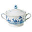 Country Estate Sugar Bowl with Lid - White/Delft Blue