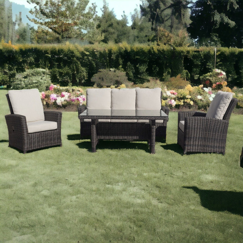 Livi 5 - Person Patio Conversation Set with Cushions