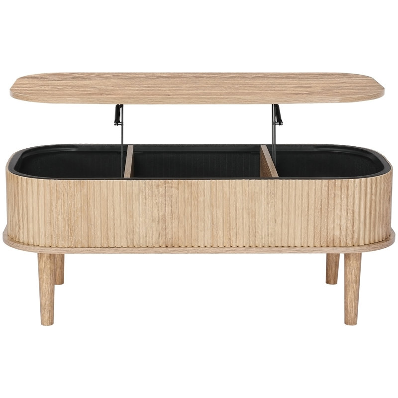 Table basse à plateau relevable 39,4 po, Naturel