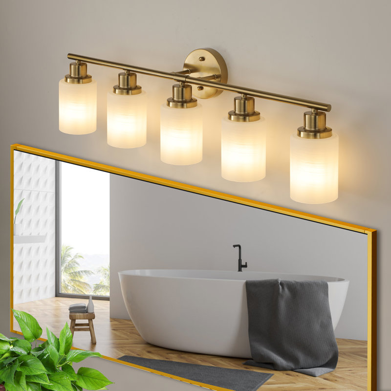 Éclairage pour meuble-lavabo en fer 5 lumières