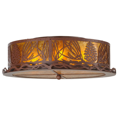 Rustic Lodge 4 - Light Flush Mount