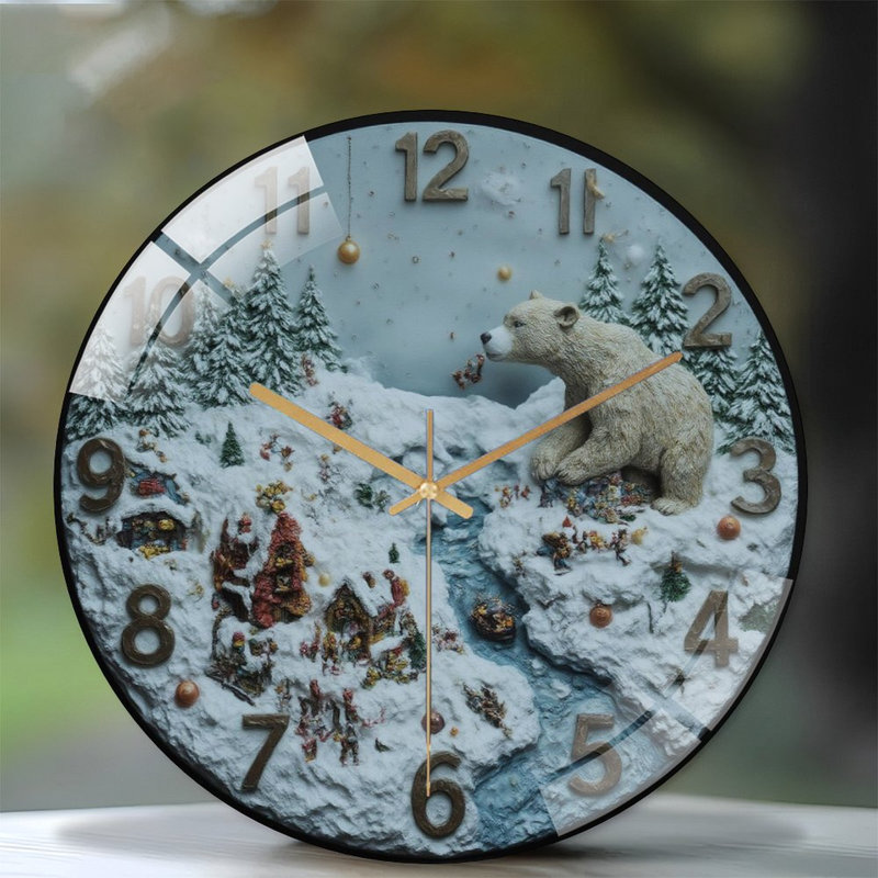 Horloge murale 12 po polaire
