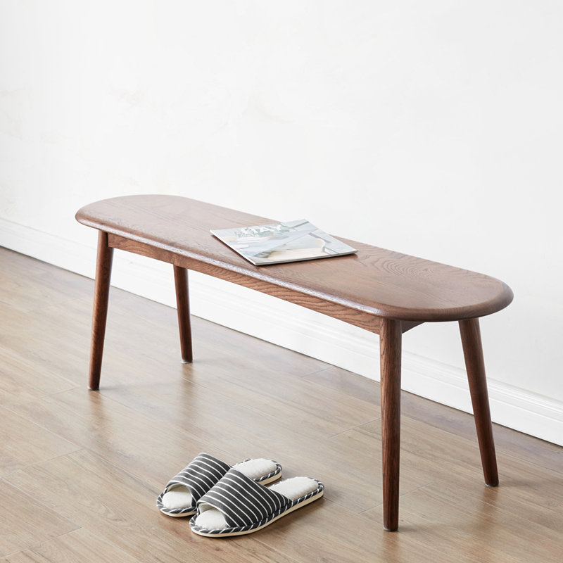 Soild Wood Bench, 16.14" H x 47.24" W x 11.81" D