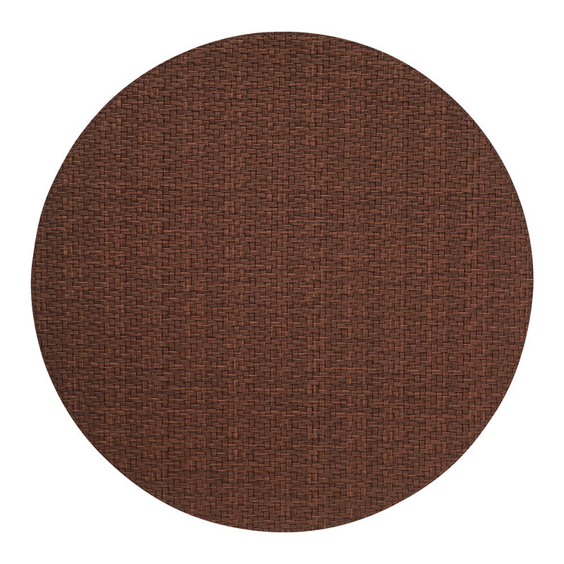 Wicker Round Placemats, Chocolate