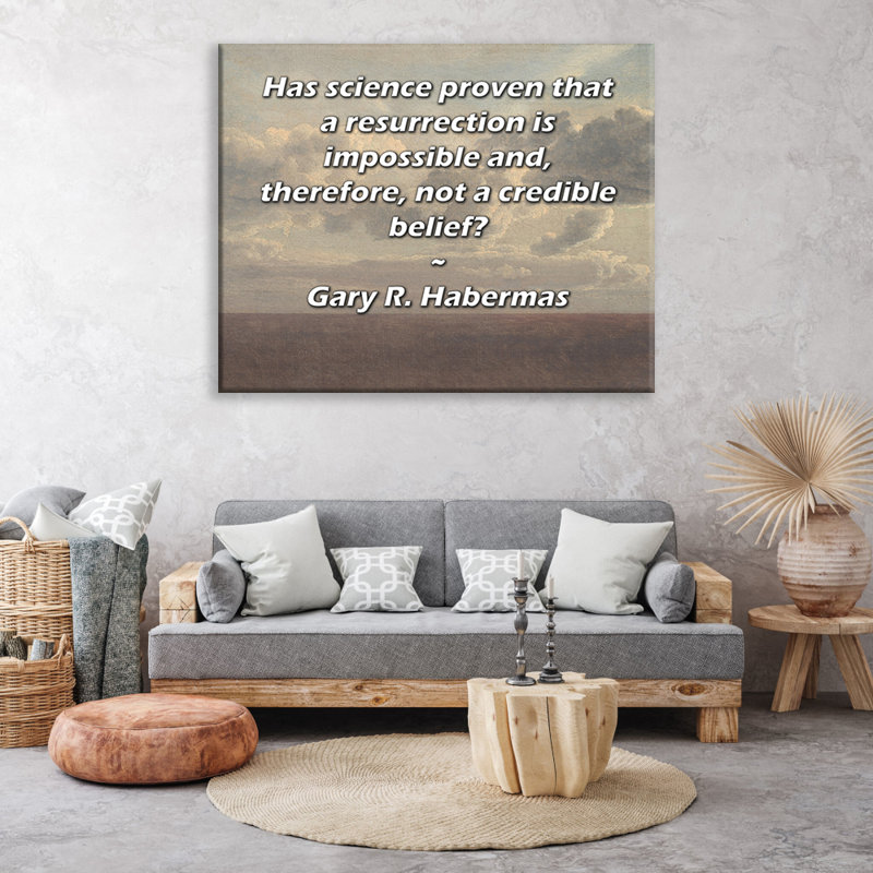Toile tendue de la galerie ArtsyQuotes par Gary R. Habermas: «La science a-t-elle prouvé qu'une résurgation est impossible et donc pas une croyance crédible?