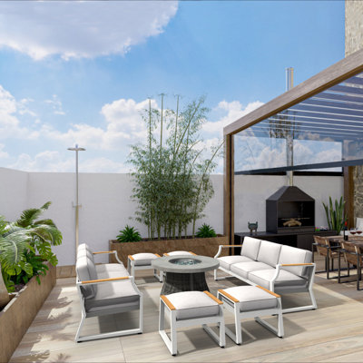 Dejuante 10 - Person Patio Conversation Set with Cushions