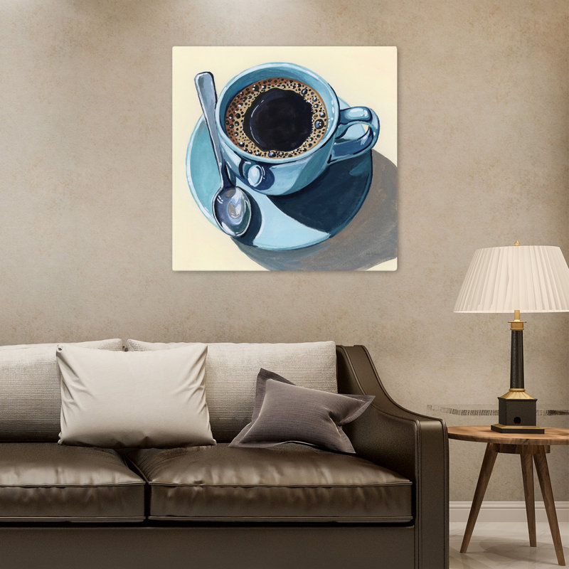 Café noir avec art contemporain Crema, H 32 po x l 32 po