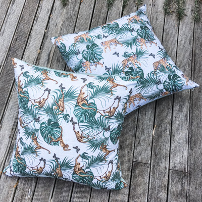 Bridgetown Monkey Indoor / Outdoor Square Throw Pillow Cover