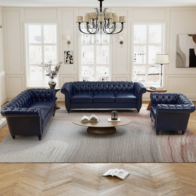 3 - Piece Faux Leather Living Room Set