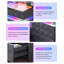 50cm W Bedside Table with 3D Mirror Abyss and Sensor RGB Lighting, 2-Drawer Bedside Table with Hidden Storage And Lockable-1744984564