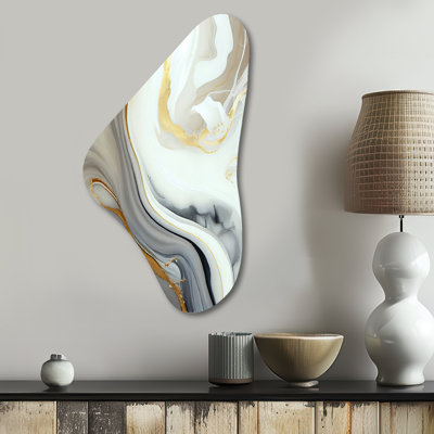 Étienne - reproduction d'art asymétrique en marbre, sculpture murale en métal de forme irrégulière