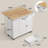 Tilt-Out Trash Bin Compartment Kitchen Island with Solid Wood Top, Drop-Leaf, Towel Rack, Faux Refrigerator Cabinet, Drawer & Locking  Wheels-159571998